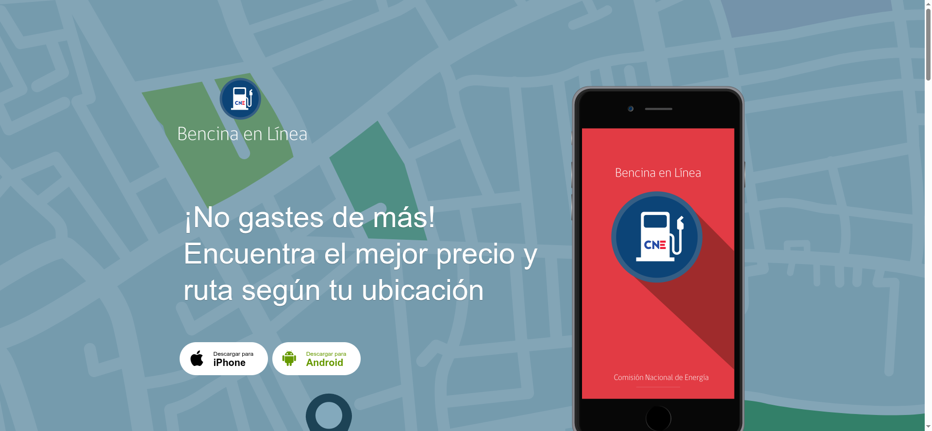 Aplicación Móvil Bencina en Línea